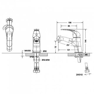 Смеситель Bravat Fit F3135188CP-RUS для биде